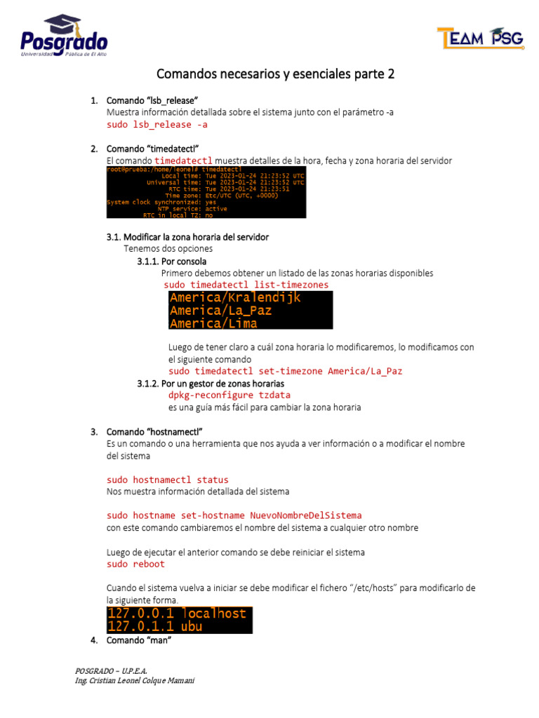 Comandos Esenciales y Necesarios Parte 2 | PDF | Archivo de computadora ...