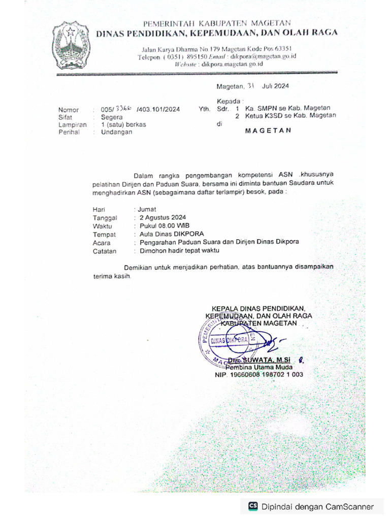 Undangan Pengarahan Dirigen Dan Paduan Suara | PDF
