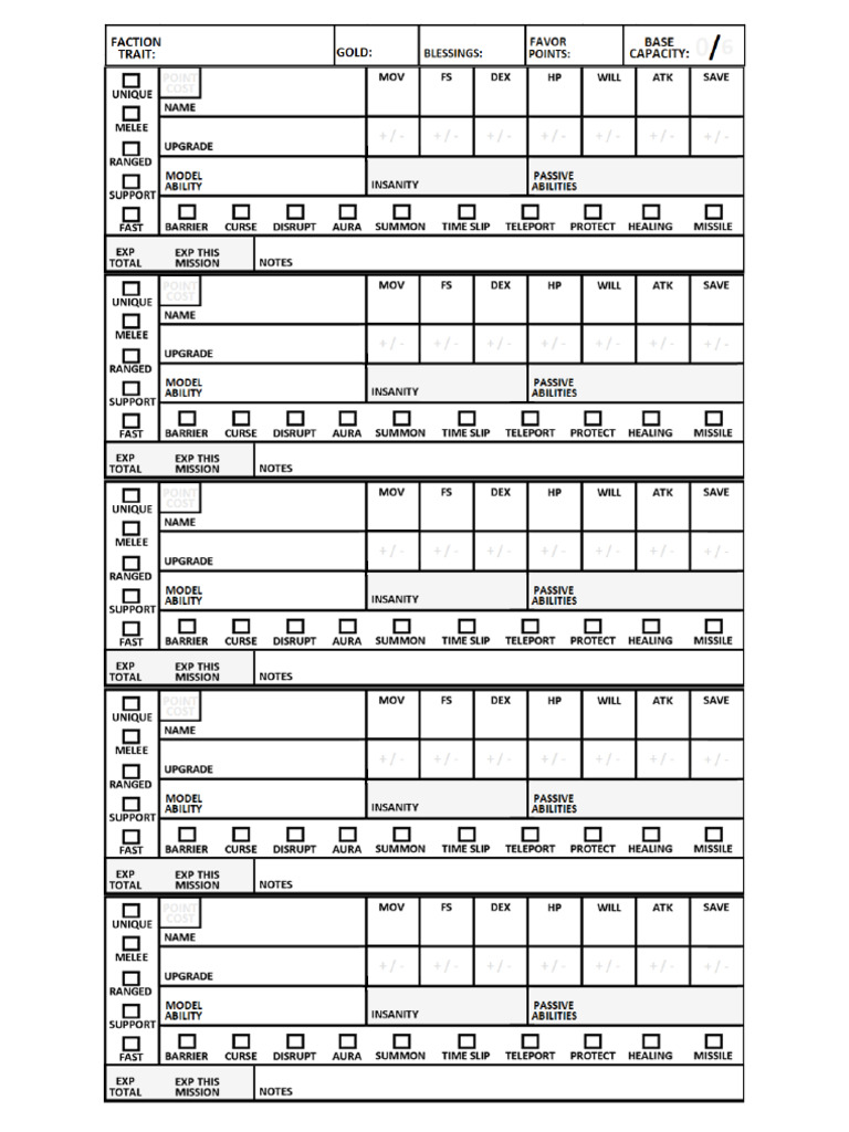 Brutality print friendly roster ff pdf