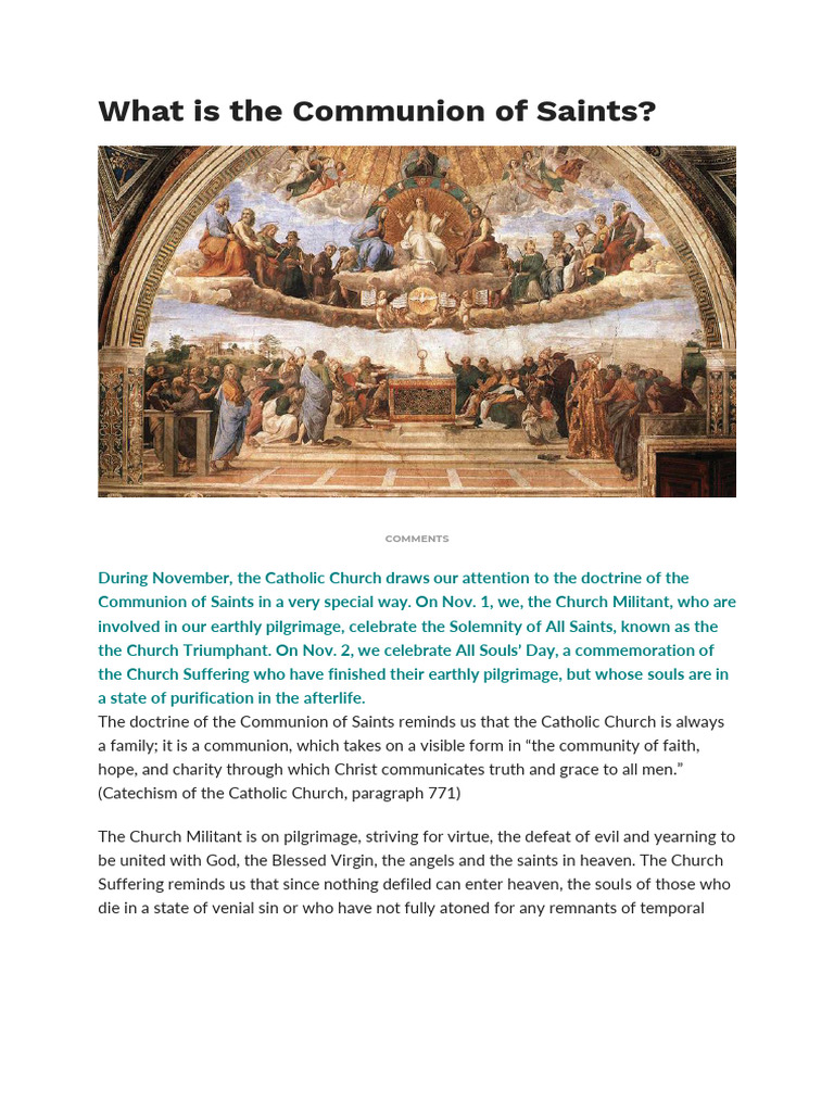 The Communion of Saints | PDF