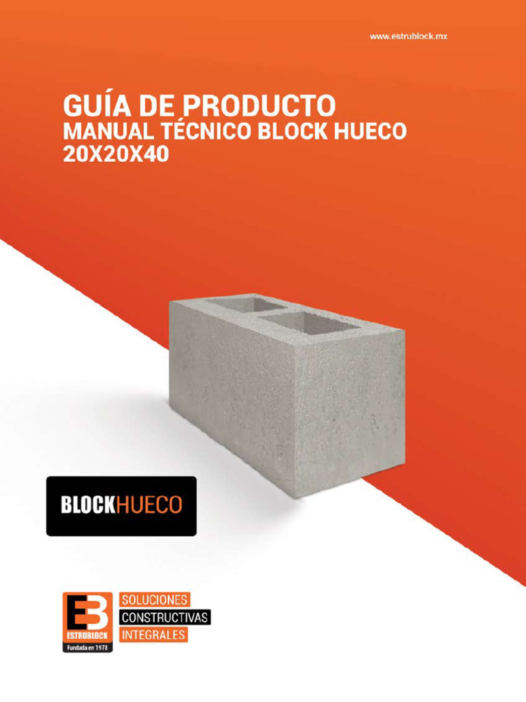 Manual de Instalacion Del Block Hueco 20X20X40 901707 | PDF