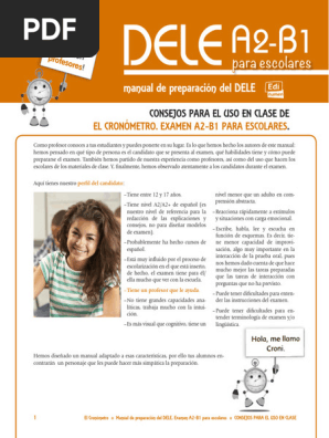 Escolar El Cronometro a2b1 教师用书 | PDF