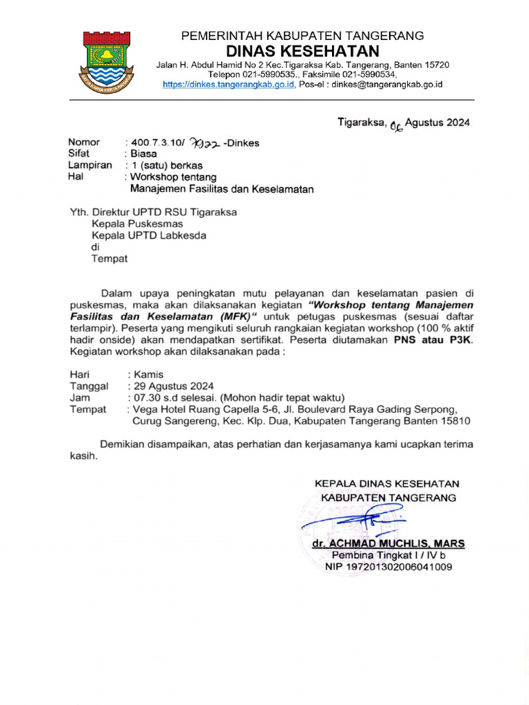 7922 - UNDANGAN - Workshop MFK PKM | PDF
