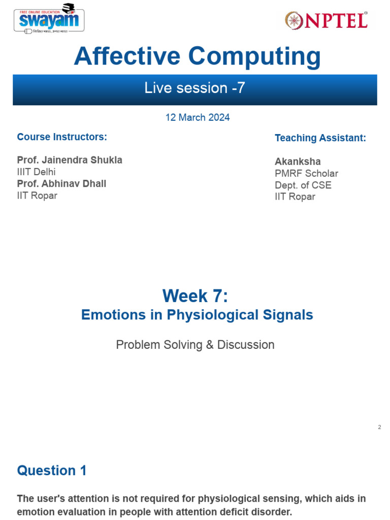 Noc24 cs12 week 7 live pdf electroencephalography heart rate
