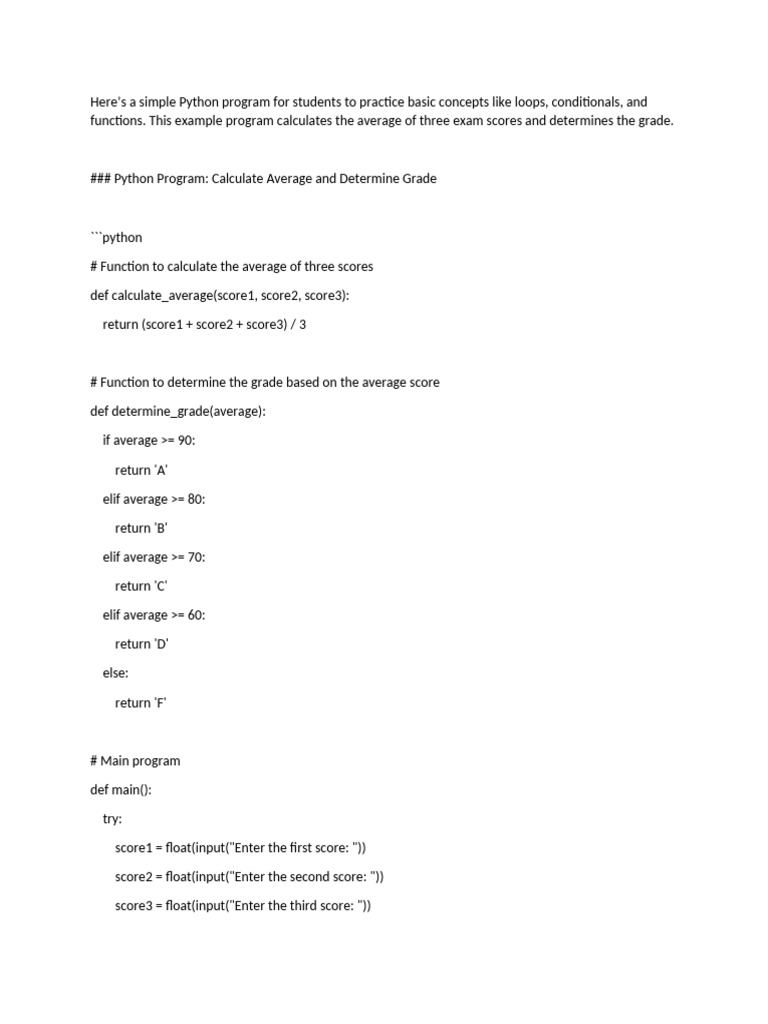 Python program pdf