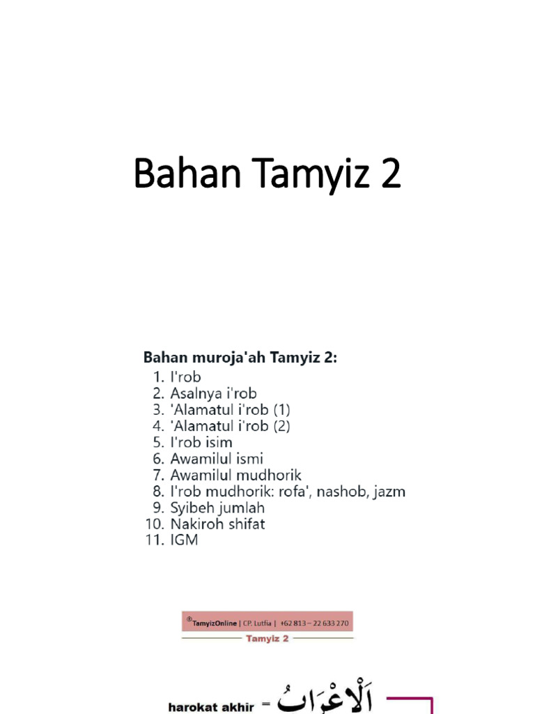 Bahan Tamyiz 2&latihan | PDF