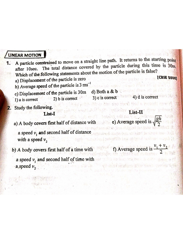 Motion Practice Worksheet PDF