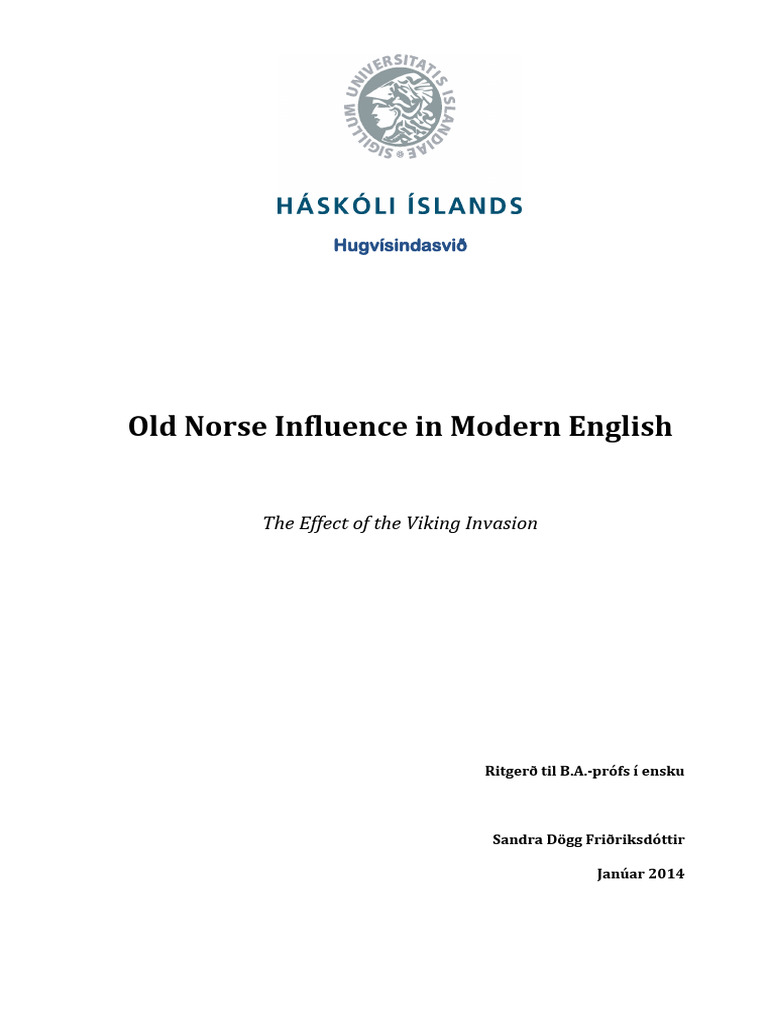 Old Norse Influence in Modern English TH | PDF