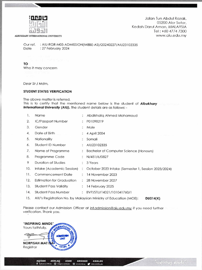 Student Verification | PDF