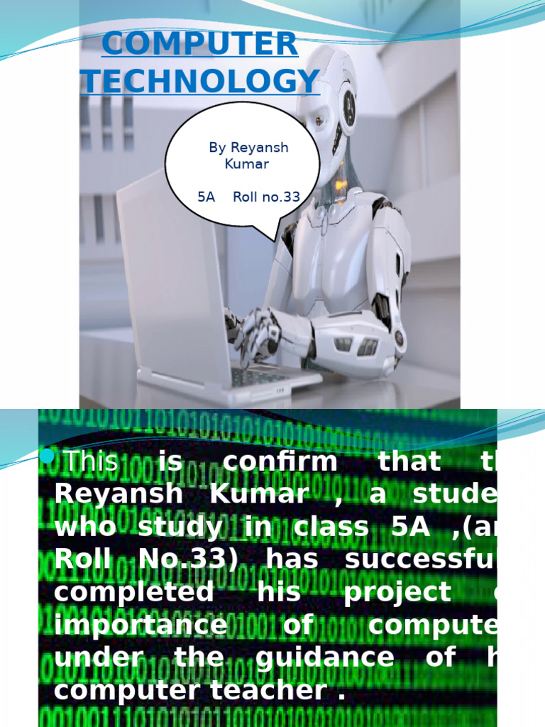 C.T by Reyansh 5A (C Computer T Technology) | PDF | Microsoft Power ...