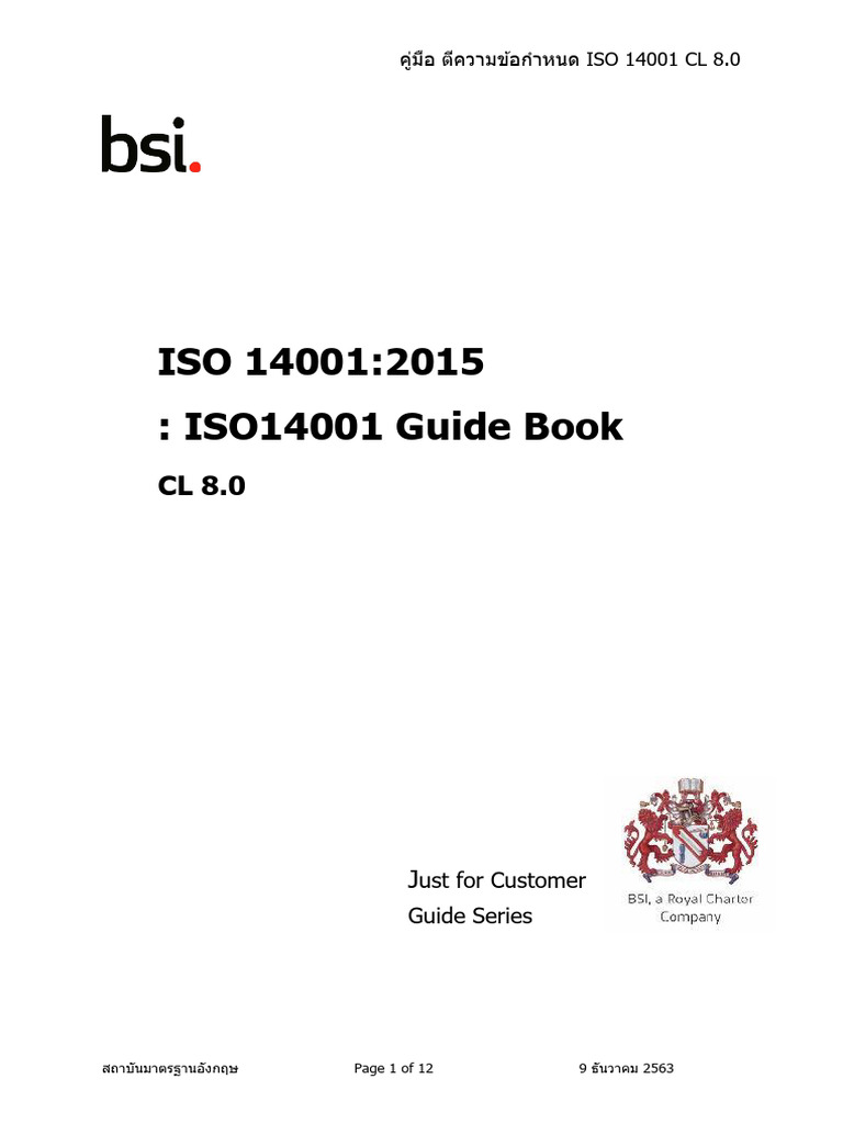 ISO14001 Req Interpret Book - cl8 | PDF