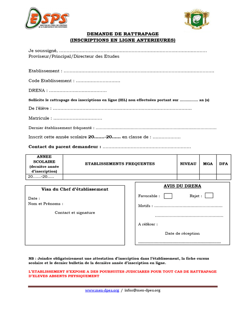 15 - Demande Rattrapage Iel | PDF