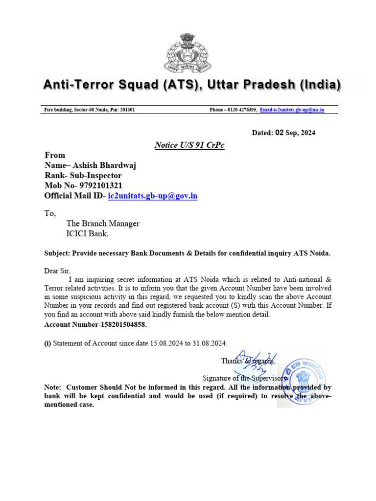 Bank Letter | PDF