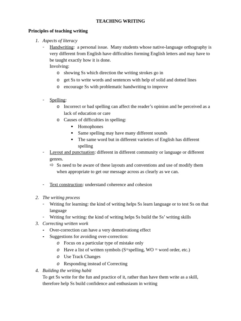 Effective Writing Instruction Strategies | PDF | Spelling | Career & Growth