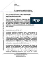 Aranjuez Contará Con Un Centro Asociado de La UNED