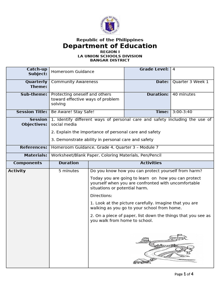 Homeroom Guidance 4 Quarter 3 Week 1 Pdf Cognition Wellness