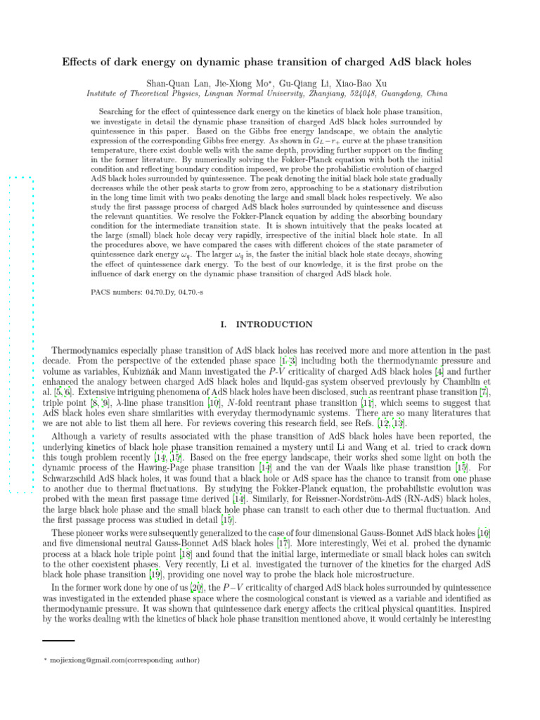 Effects of dark energy on dynamic phase transition pdf