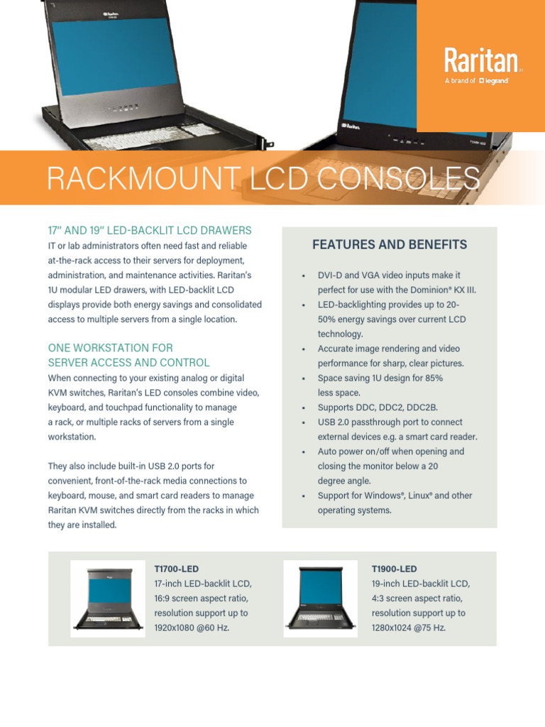 Ds Rackmount LCD Consoles | PDF