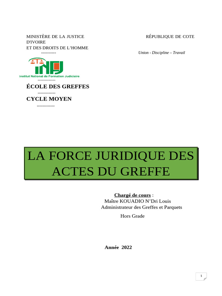 Cours Des Actes de Justice | PDF