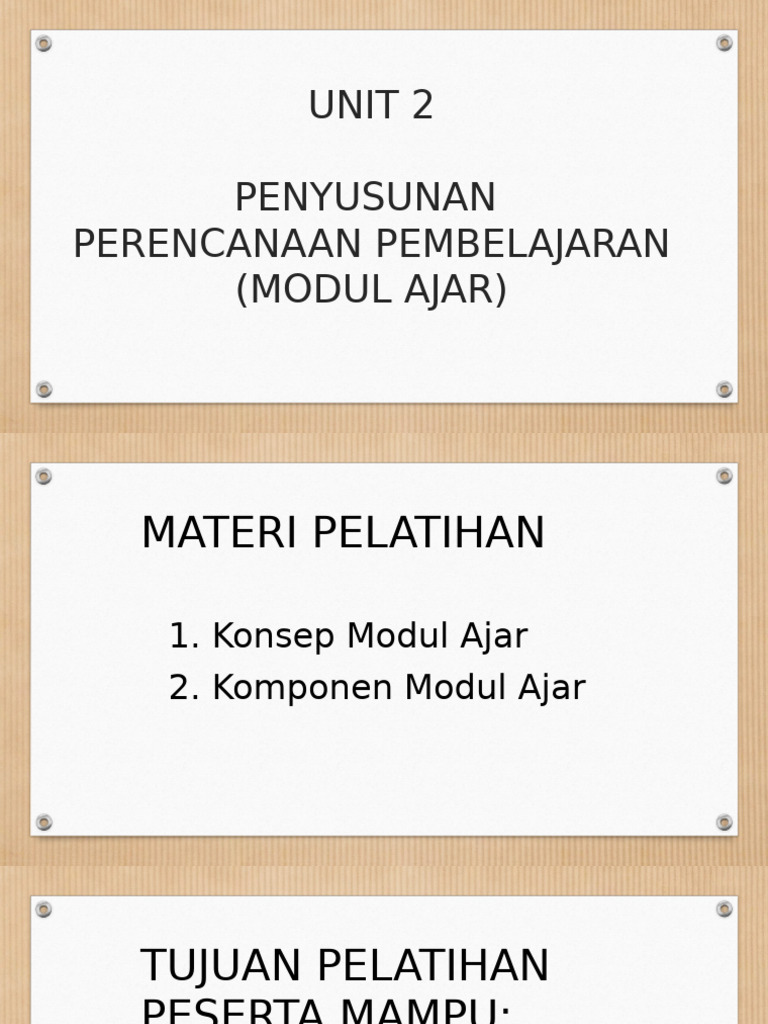 Unit 2 Menyusun Modul Ajar | PDF