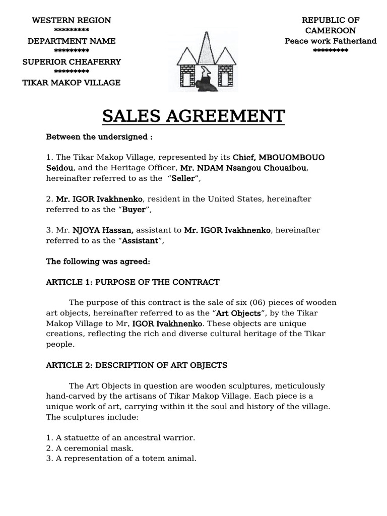 Sales Agreement | PDF