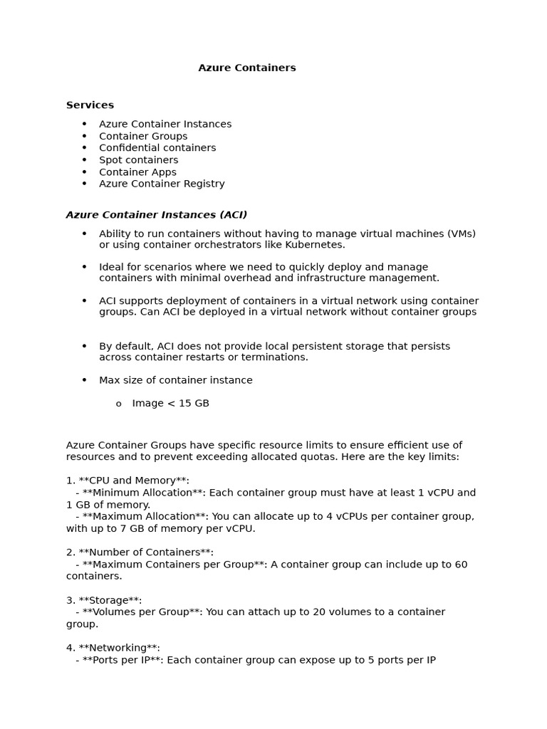 Updated Azure Containers Knowledge Base | PDF