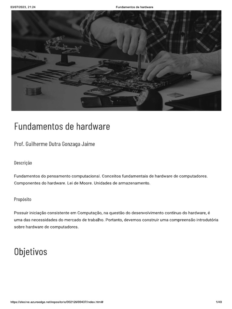 Fundamentos de Hardware | PDF