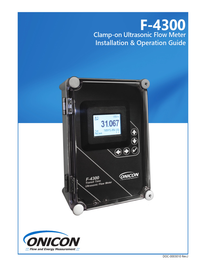 F-4300 Ultrasonic Flow Meter Manual | PDF | Flow Measurement | Internet ...