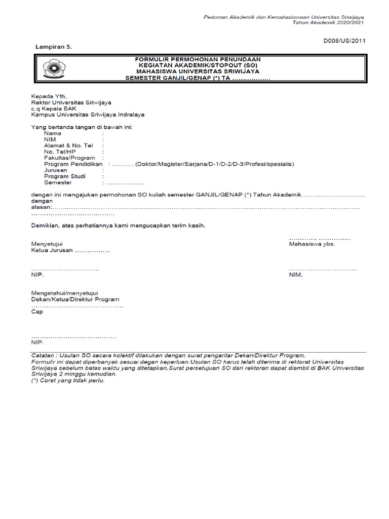 Formulir SO | PDF