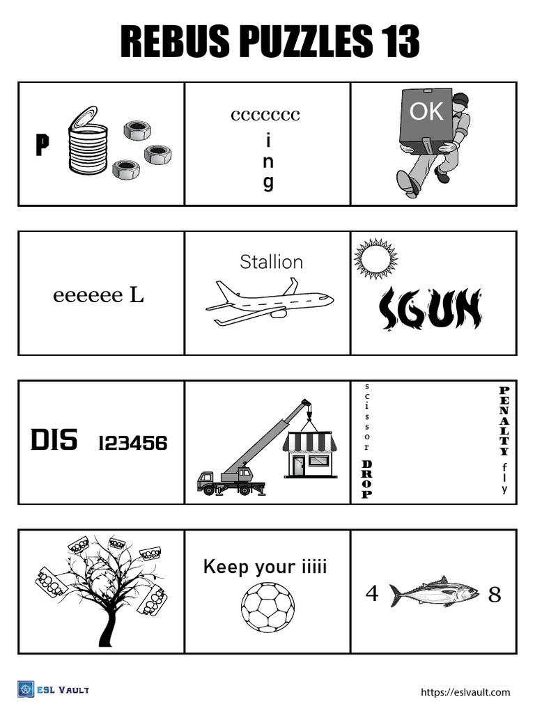 Rebus Puzzles 13 with Answers | PDF