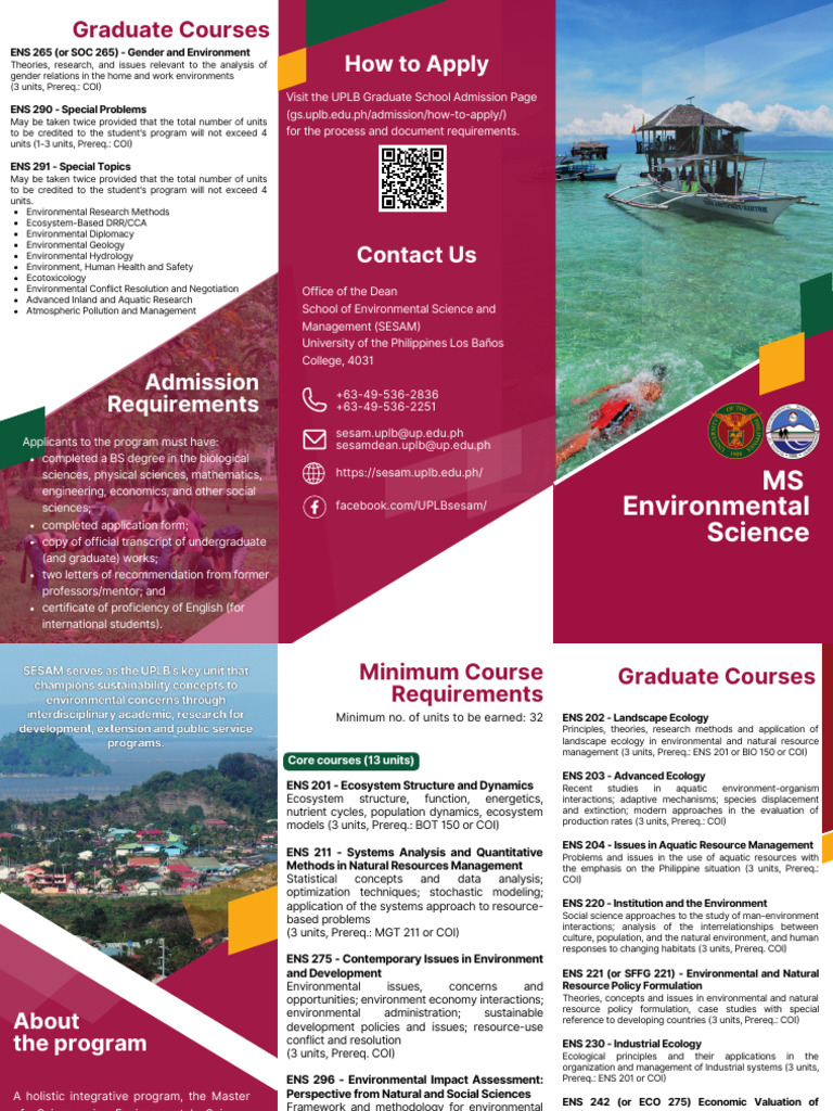 MS in Environmental Science Admission Guide | PDF | Ecology | Natural ...