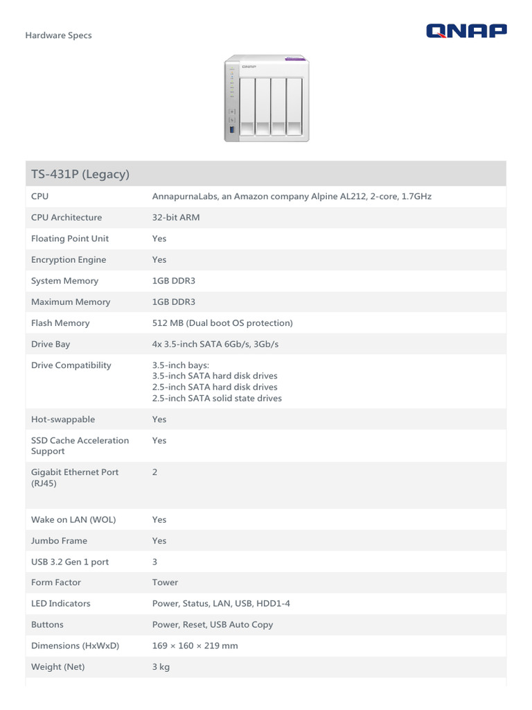 Ts 431p Nas Storage | PDF