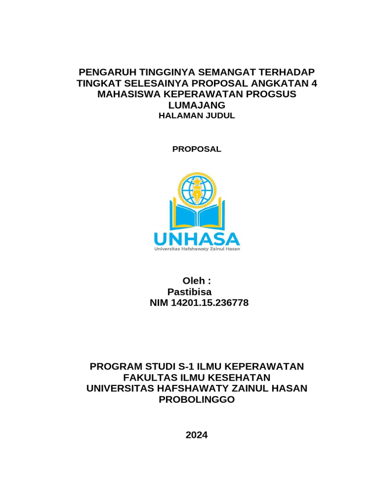 Cover Proposal Penelitian 2024 | PDF