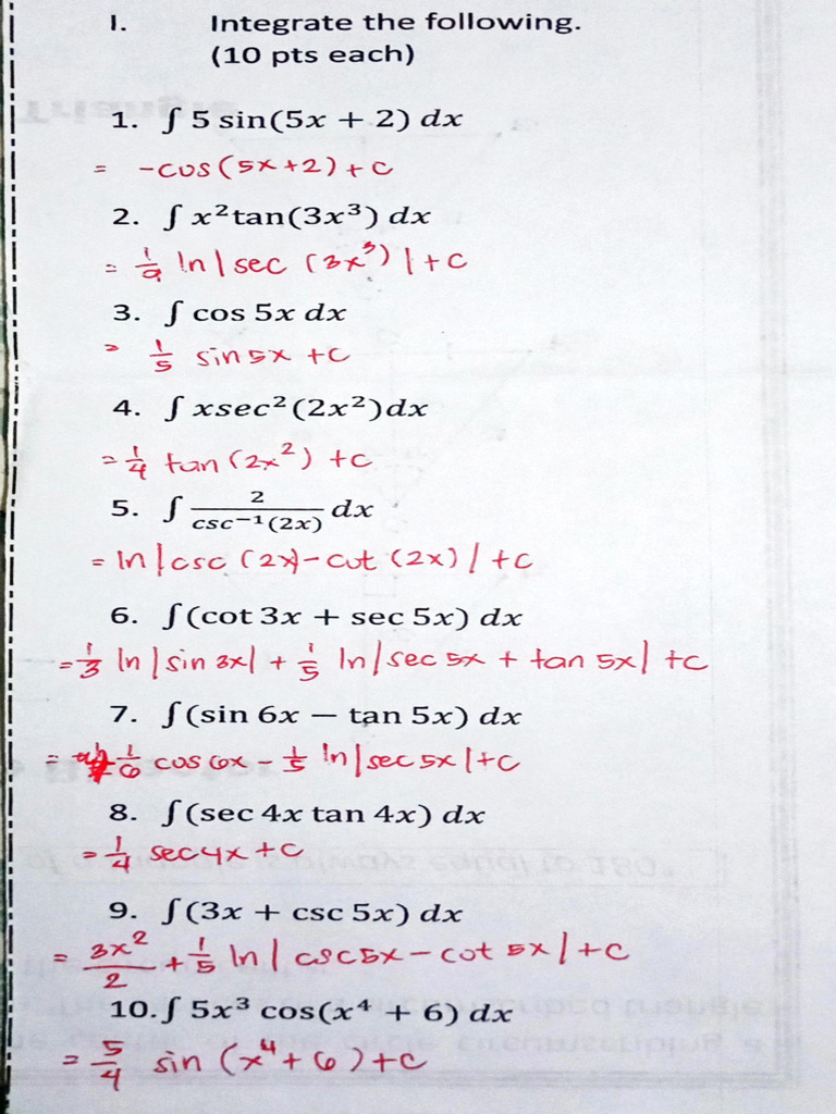 Integral calculus trigonometric pdf