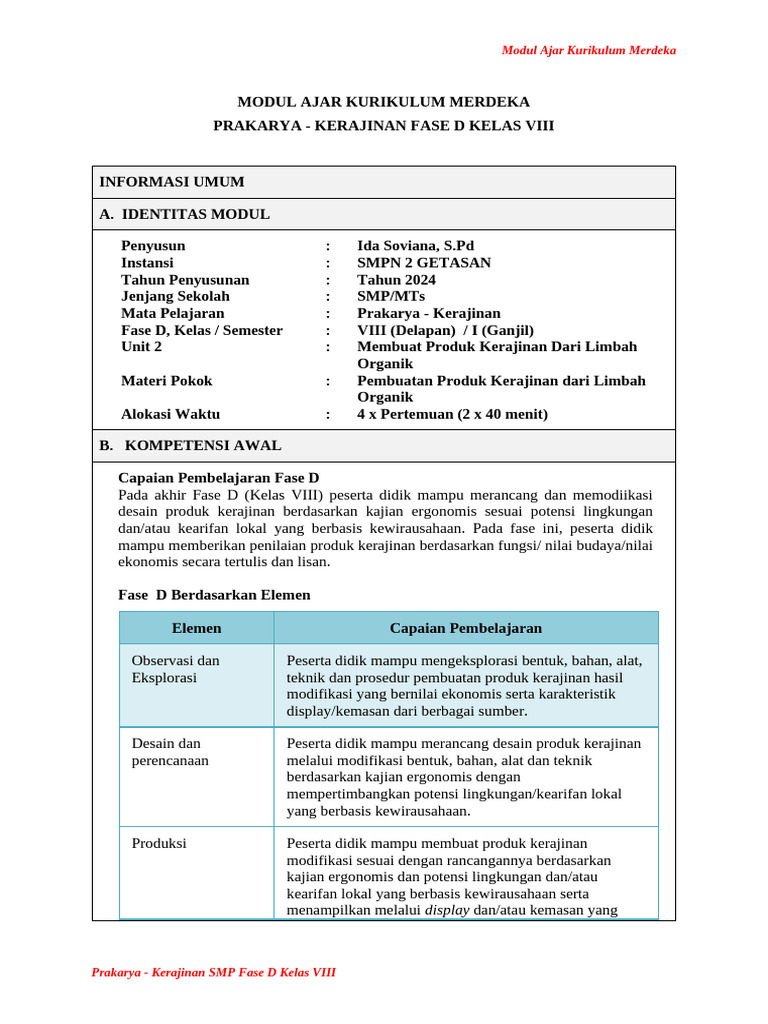 4 Modul Ajar Unit 2 3 | PDF