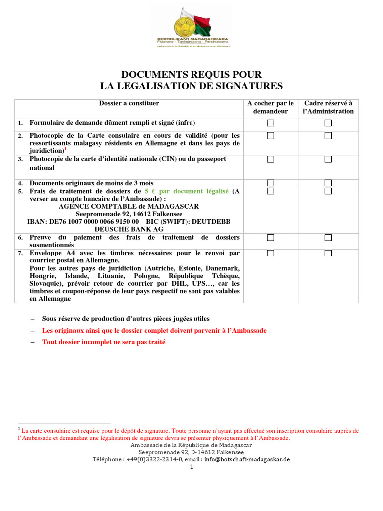 Legalisation de Signature | PDF