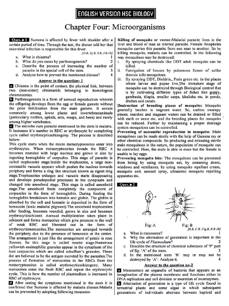 HSC Ev Biology 1st Paper 4th Chapter Note | PDF