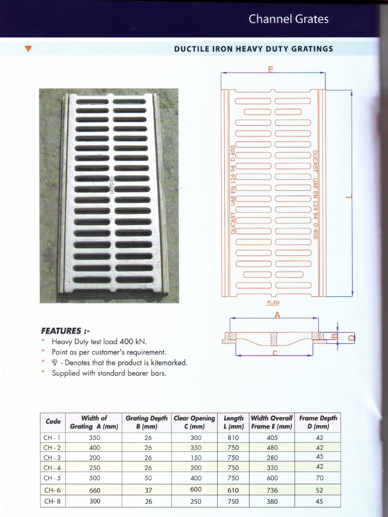 Heavy Duty Ductile Iron Gratings | PDF