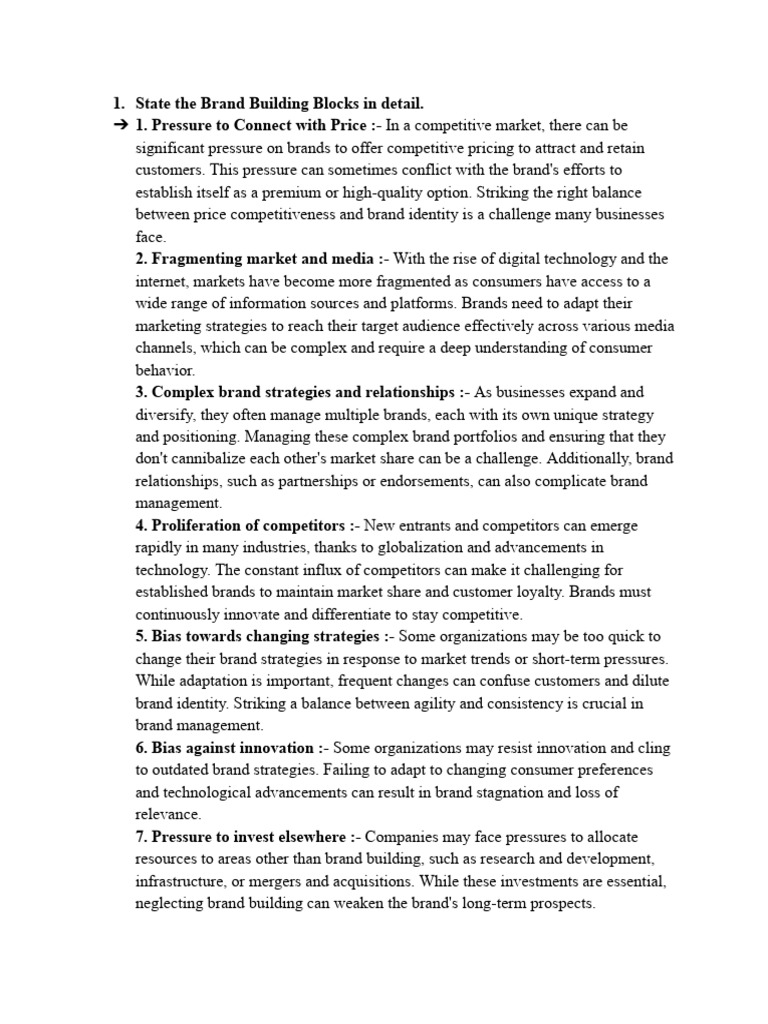 Brand Building Notes | PDF