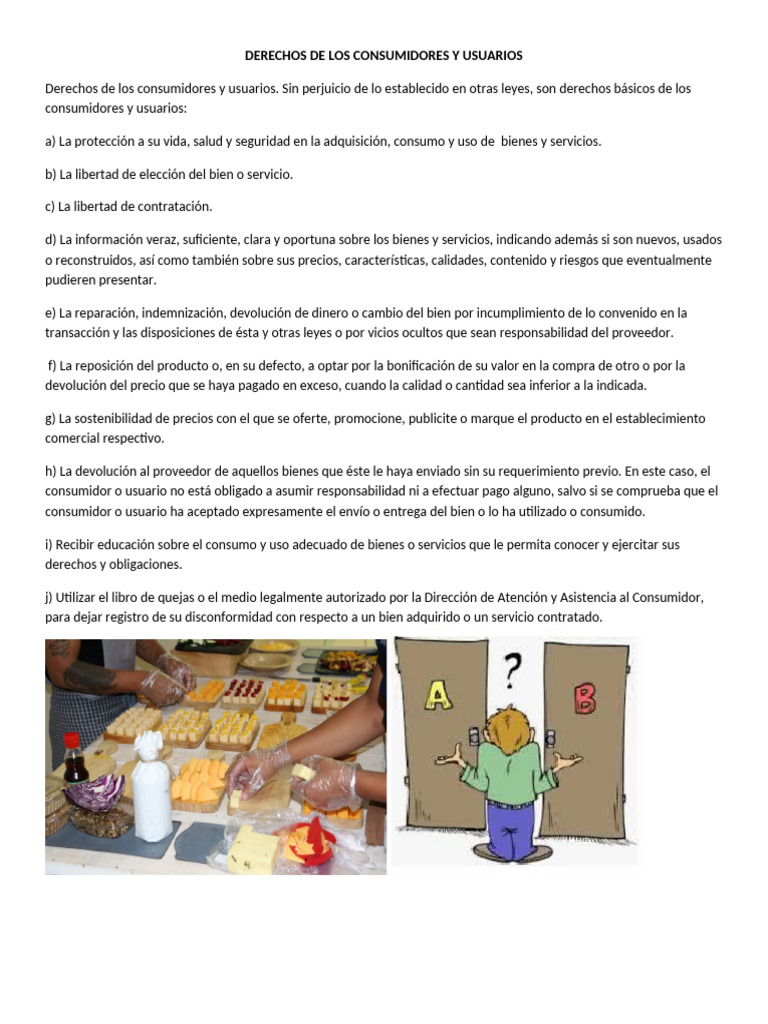 Derechos de Los Consumidores y Usuarios | PDF