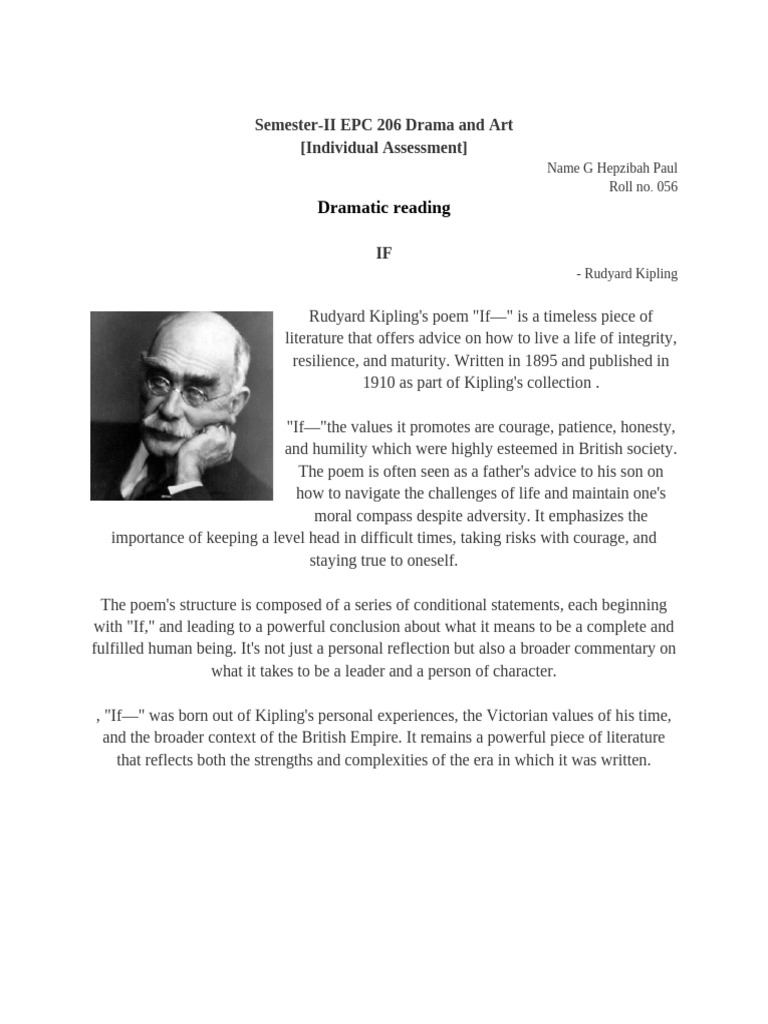 Dramatic Reading: Semester-II EPC 206 Drama and Art (Individual ...