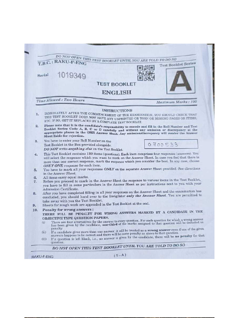 CDS 2 2024 English Question Paper SSBCrackExams | PDF