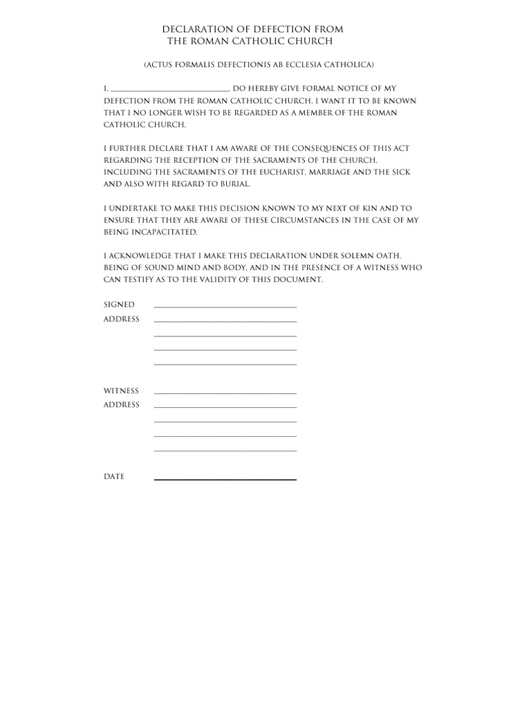 Declaration of Defection | PDF