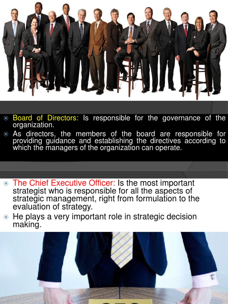 Board of Directors Strategic Management Goal