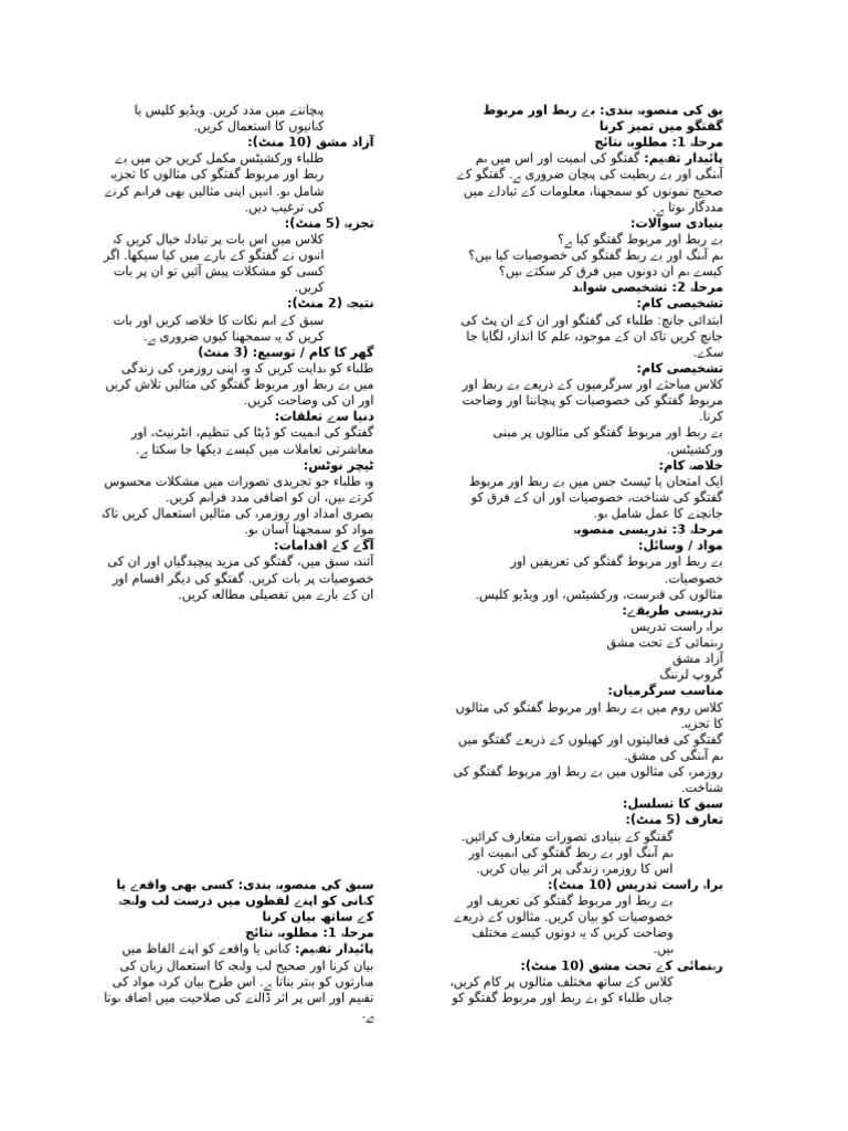 5TH Lesson Plan 1 | PDF