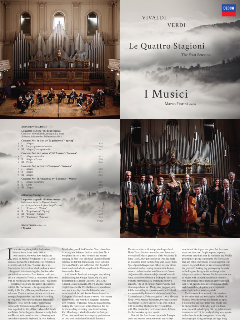 I Musici - The Four Seasons (Booklet) | PDF
