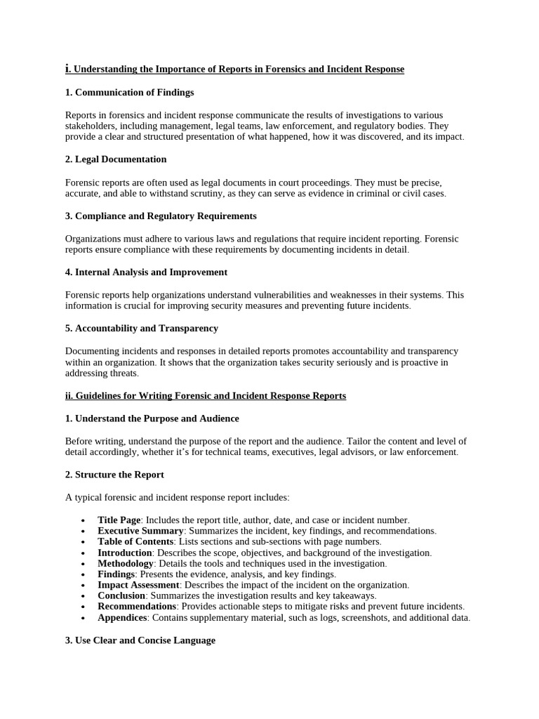 Importance of Reports, Guidelines, Report Findings | PDF