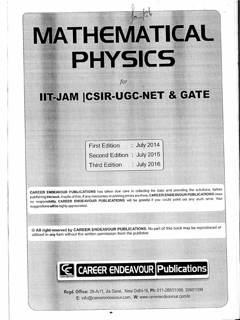 Mathematical Physics CE | PDF