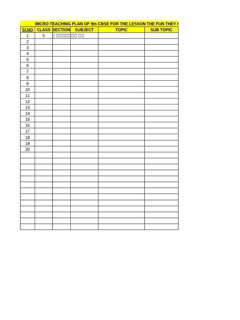 Empty format pdf