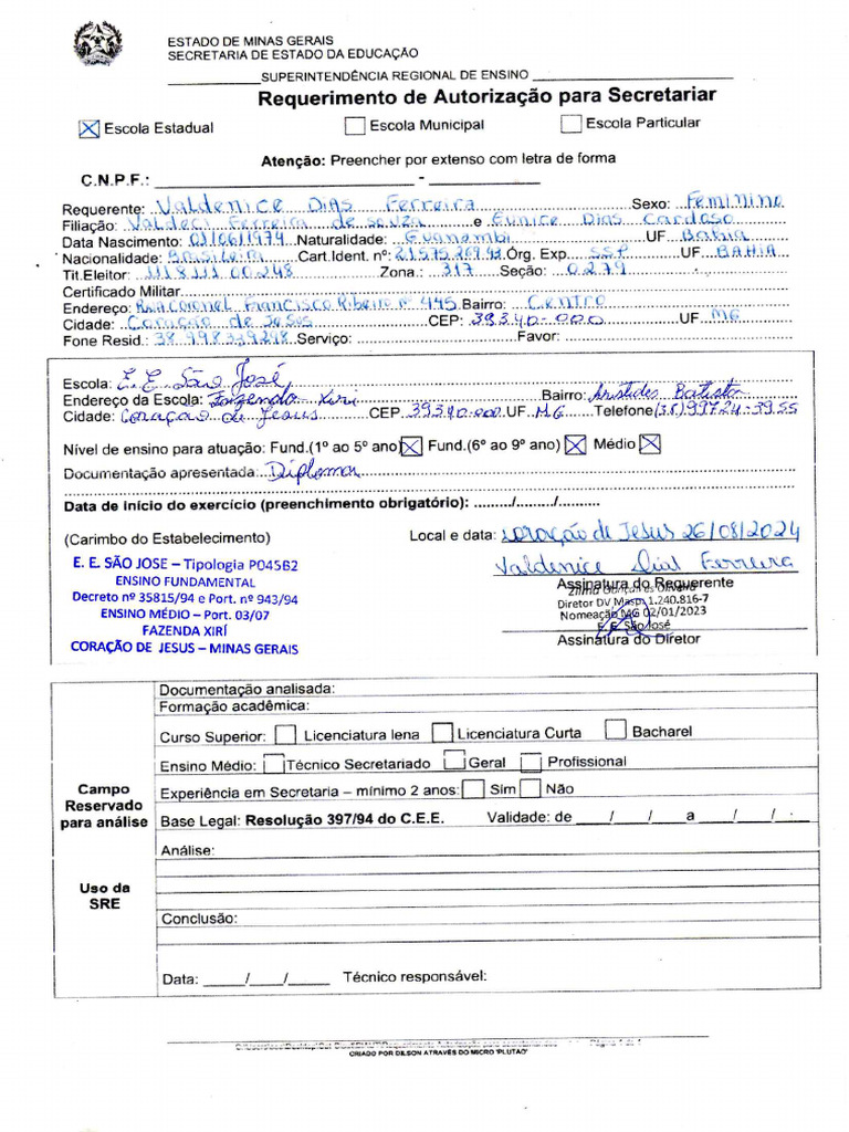 Requerimento Cat Pdf